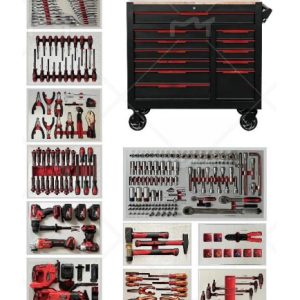 tool trolley with tools