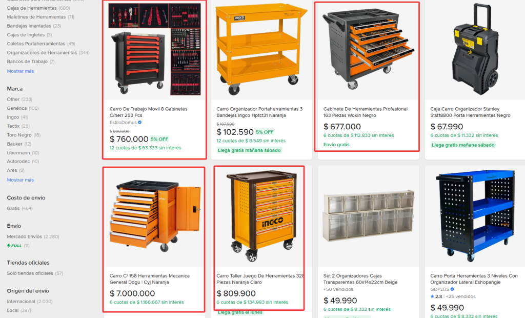 carros de herramientas /armarios de herramientas