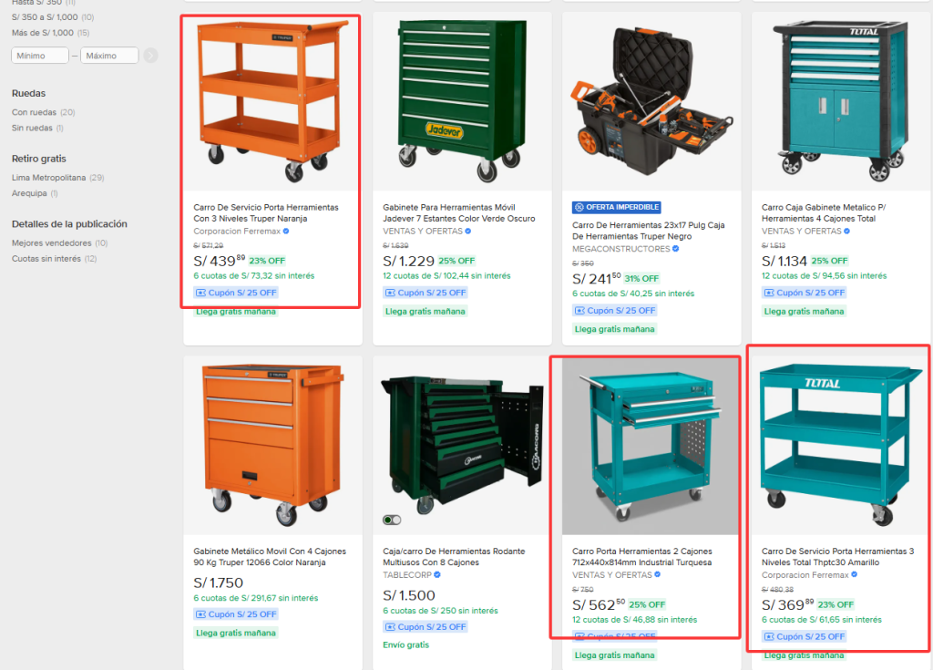 carros de herramientas /armarios de herramientas